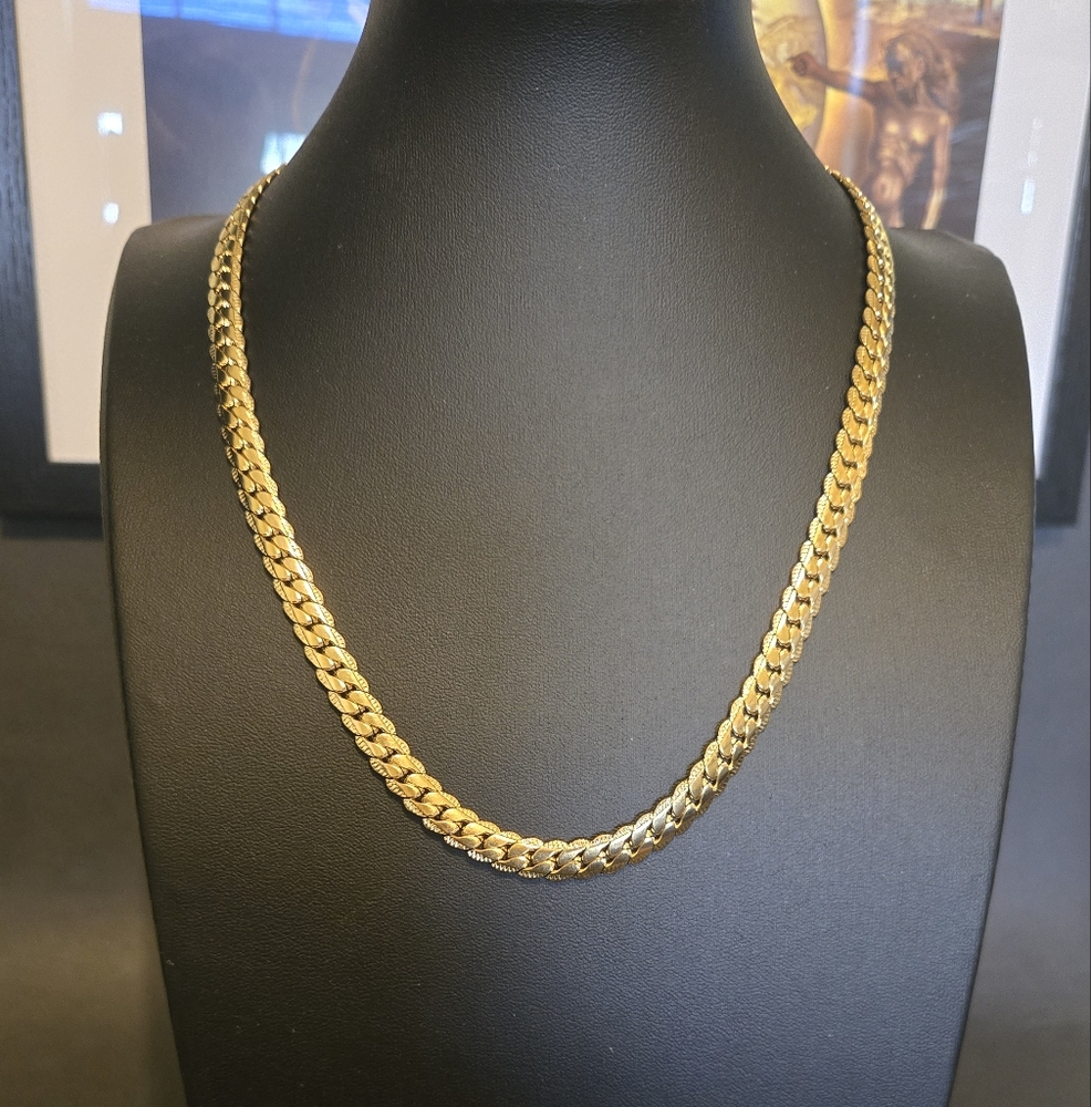 Golden 19"-21" Cuban Link Necklace...25073